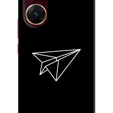 Paper Plane White Vivo V29E Hard Case Back Cover by Casekaro