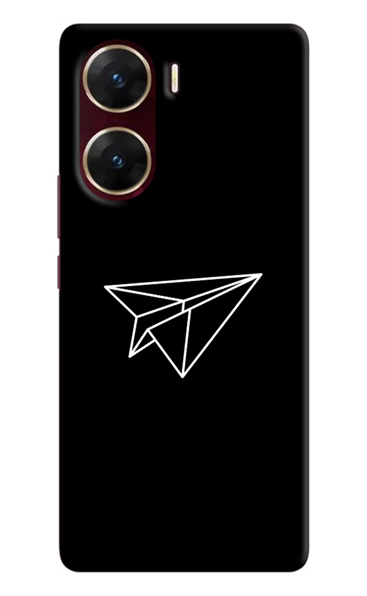 Paper Plane White Vivo V29E Hard Case Back Cover by Casekaro