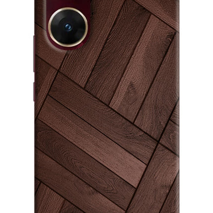 Wooden Texture Design Vivo V29E Hard Case Back Cover by Casekaro