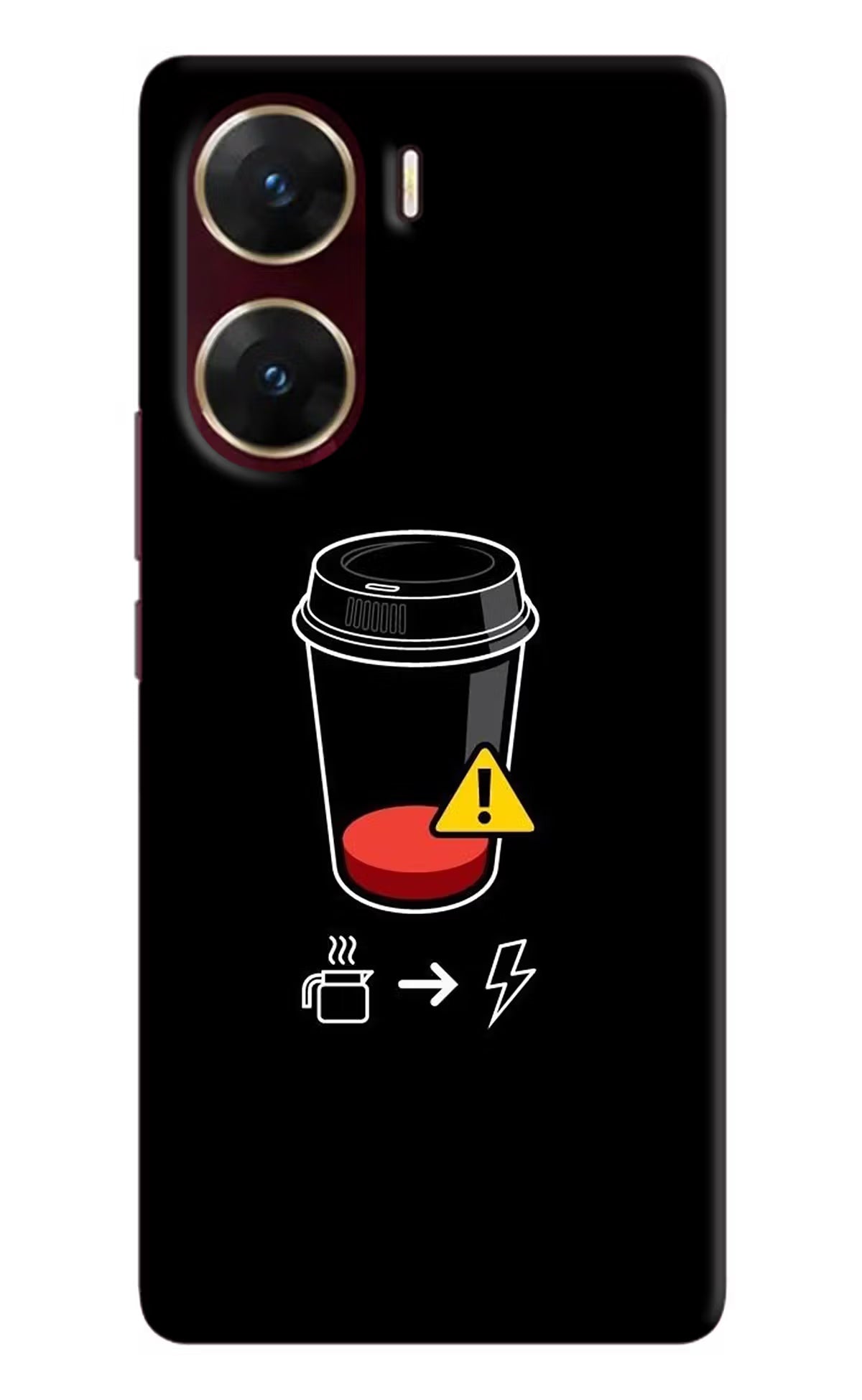 Coffee Vivo V29E Hard Case Back Cover by Casekaro