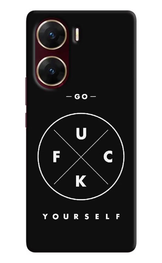 Go Fuck Yourself Vivo V29E Hard Case Back Cover by Casekaro