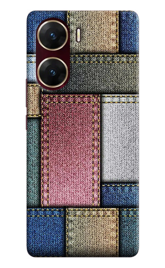 Multicolor Jeans Vivo V29E Hard Case Back Cover by Casekaro