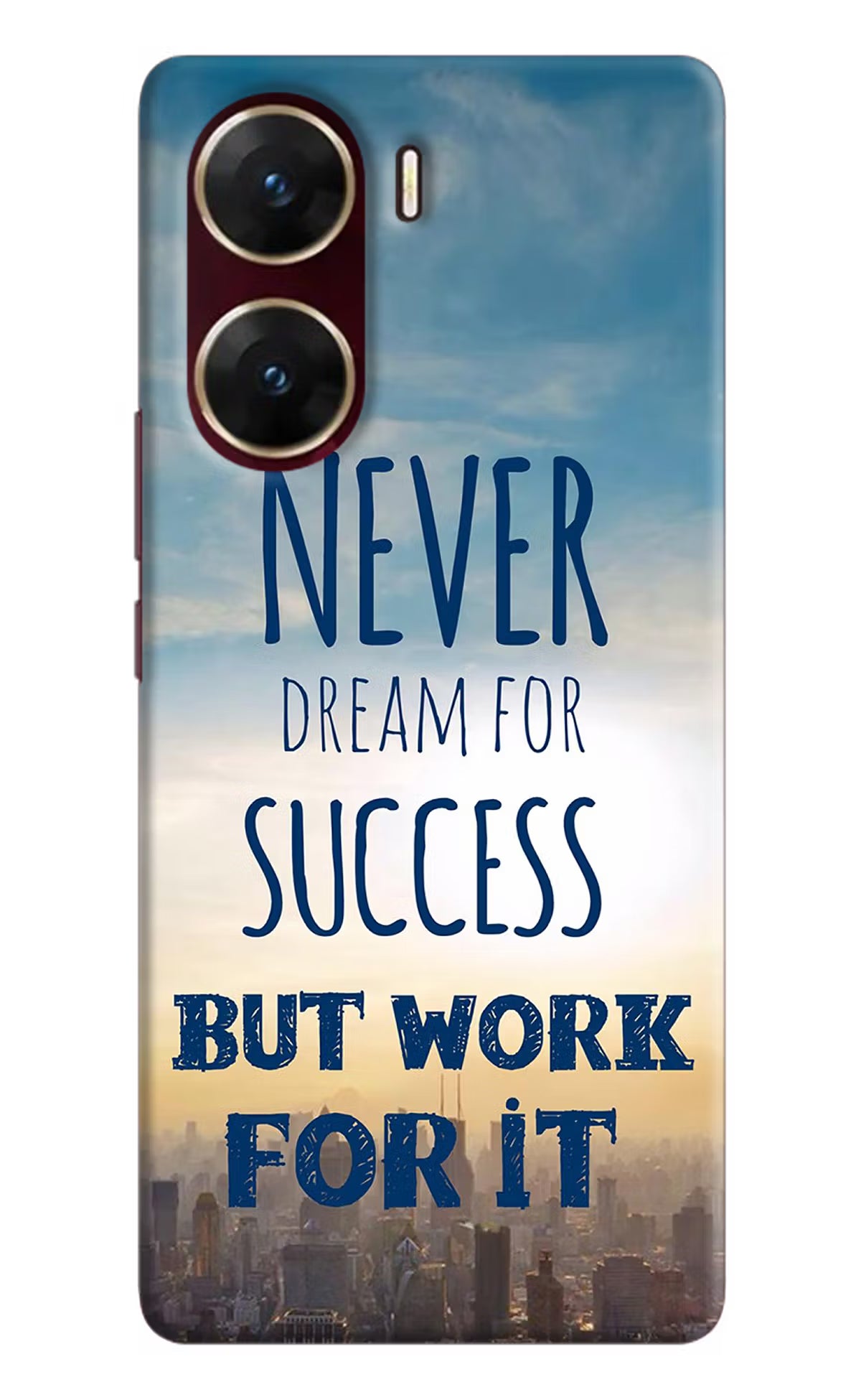 Never Dream For Success But Work For It Vivo V29E Hard Case Back Cover by Casekaro