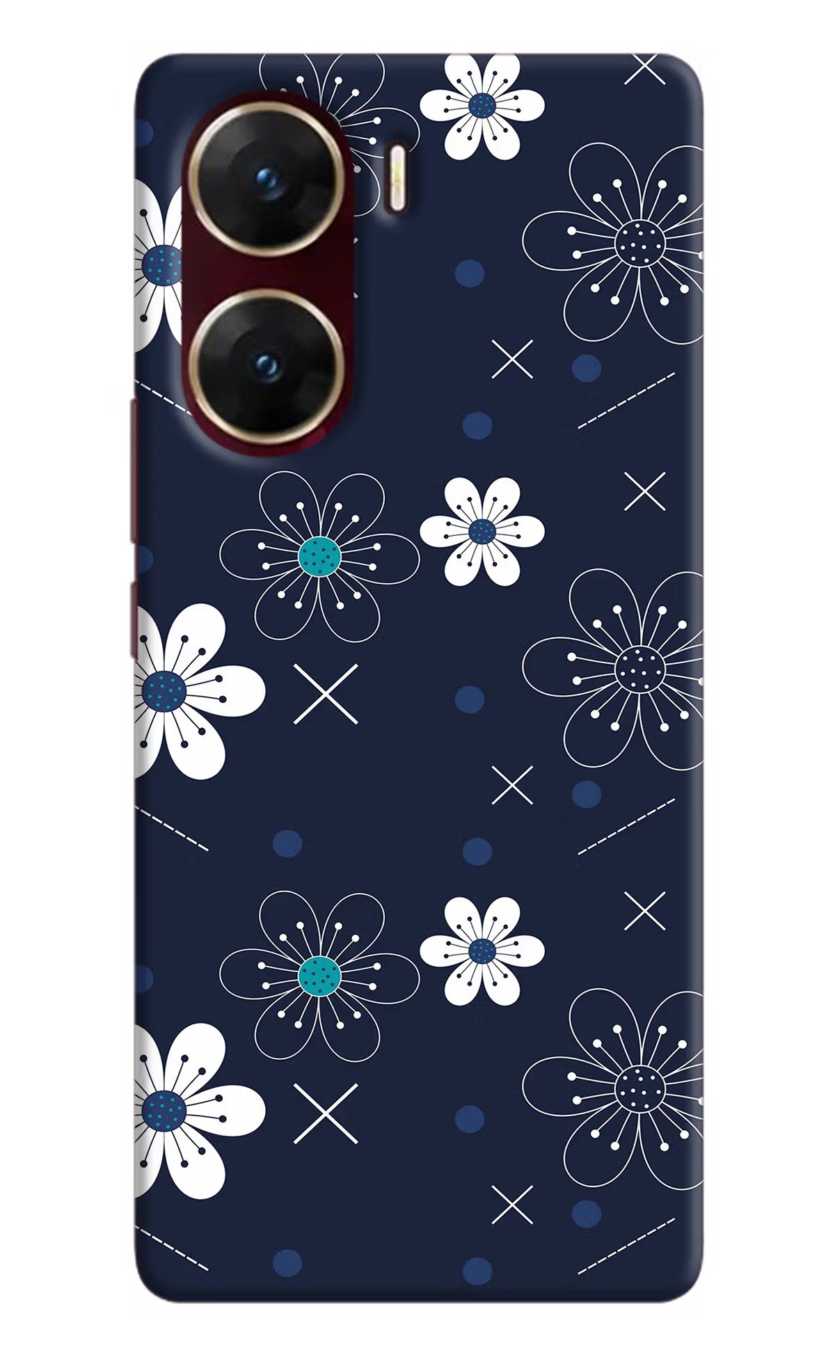 Flowers Vivo V29E Hard Case Back Cover by Casekaro
