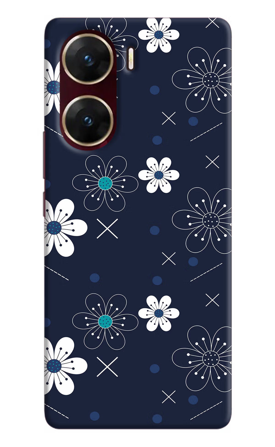 Flowers Vivo V29E Back Cover, Hard case