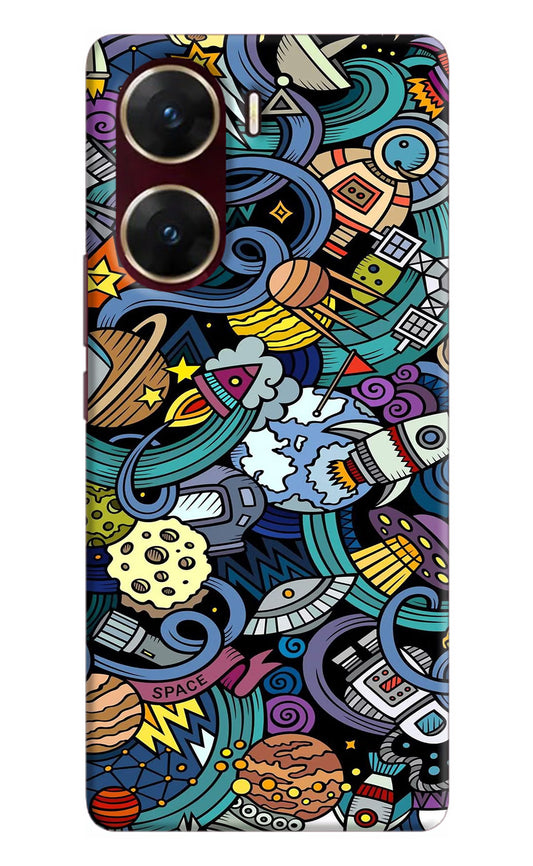 Space Abstract Vivo V29E Hard Case Back Cover by Casekaro