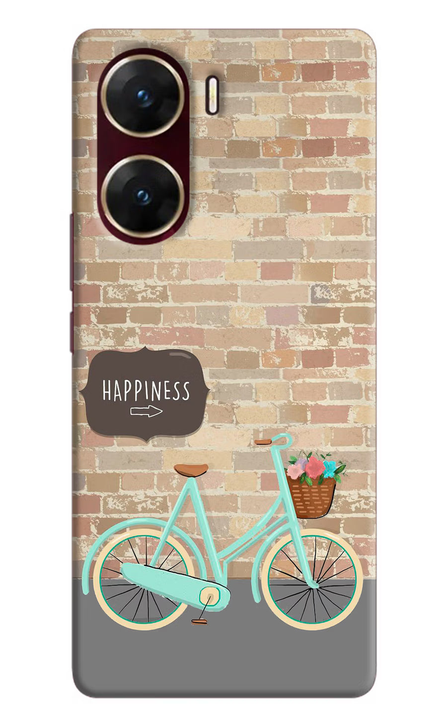 Happiness Artwork Vivo V29E Back Cover, Hard case