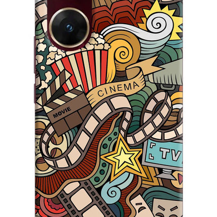 Cinema Abstract Vivo V29E Hard Case Back Cover by Casekaro