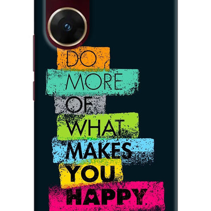 Do More Of What Makes You Happy Vivo V29E Hard Case Back Cover by Casekaro