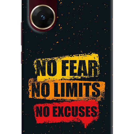 No Fear No Limits No Excuse Vivo V29E Hard Case Back Cover by Casekaro