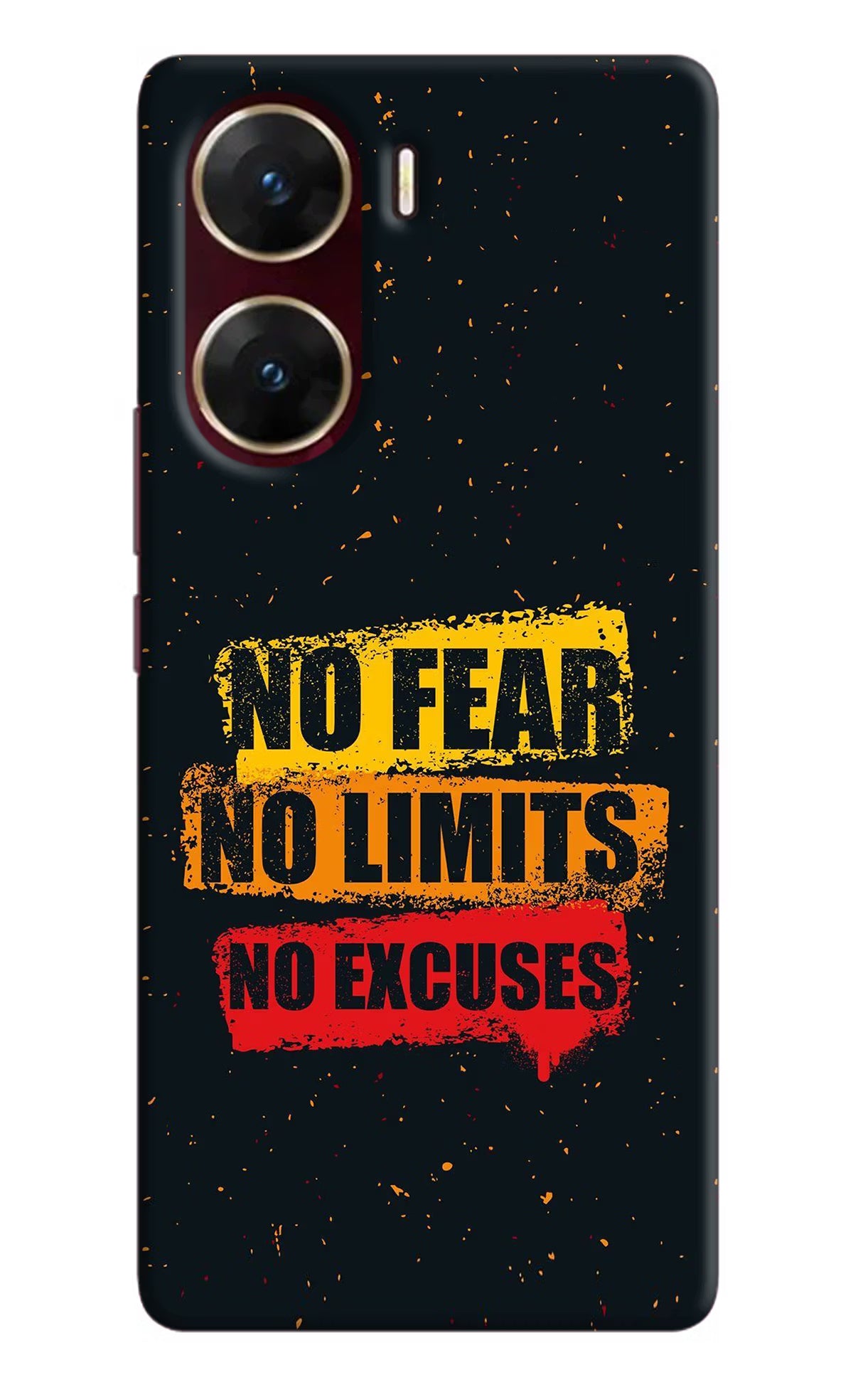 No Fear No Limits No Excuse Vivo V29E Hard Case Back Cover by Casekaro