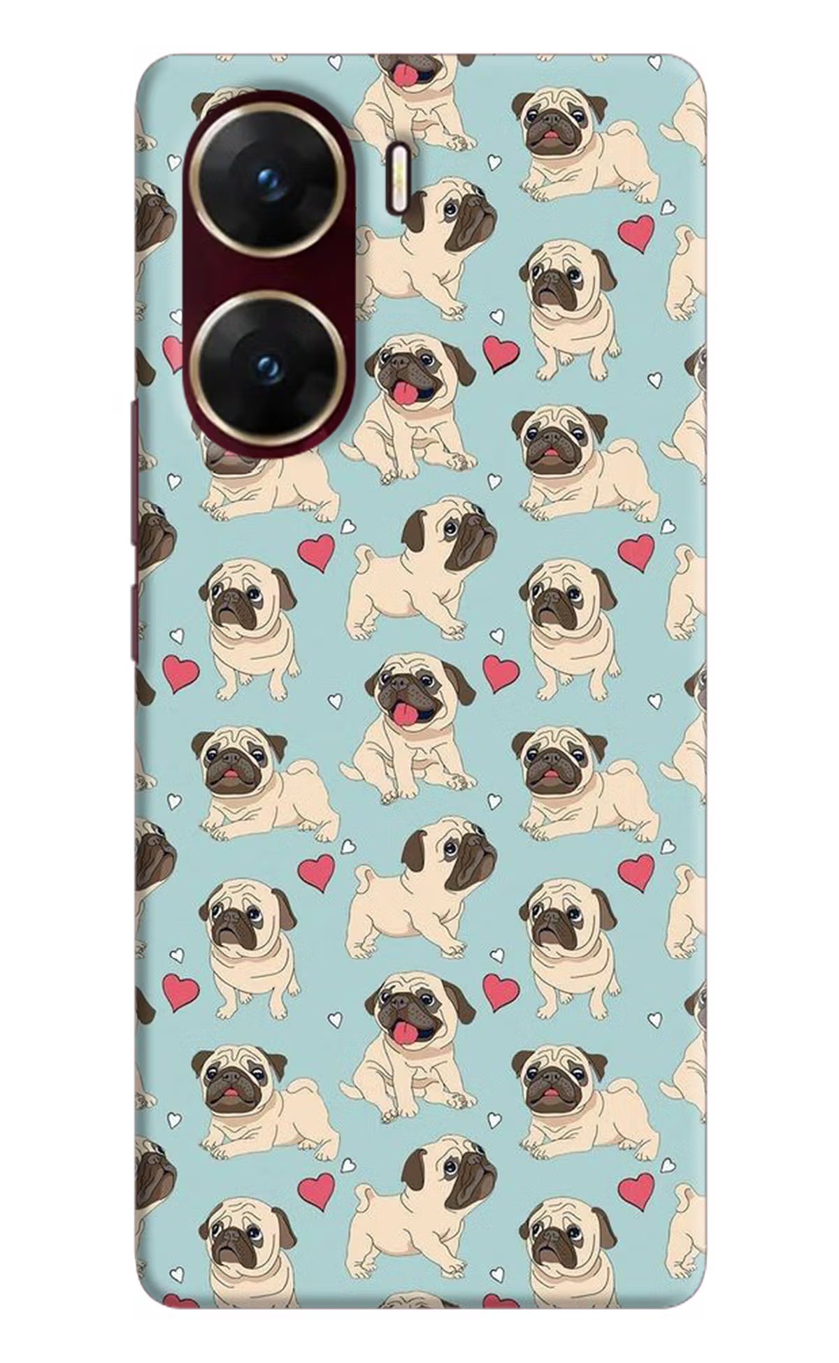 Pug Dog Vivo V29E Hard Case Back Cover by Casekaro