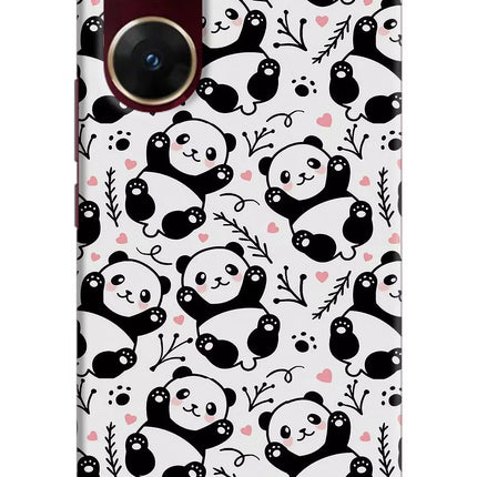 Cute Panda Vivo V29E Hard Case Back Cover by Casekaro