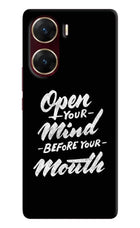 Open Your Mind Before Your Mouth Vivo V29E Hard Case Back Cover by Casekaro