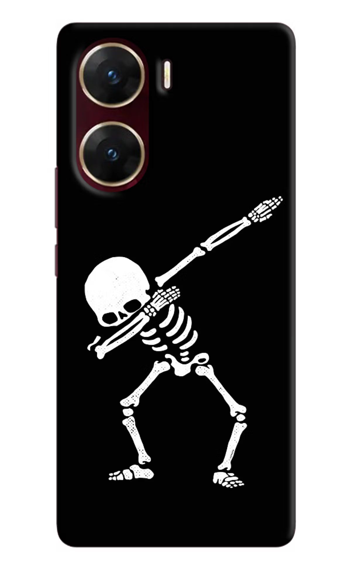 Dabbing Skeleton Art Vivo V29E Hard Case Back Cover by Casekaro