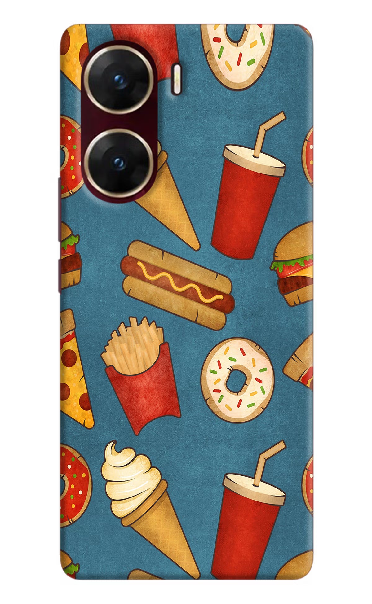 Foodie Vivo V29E Hard Case Back Cover by Casekaro