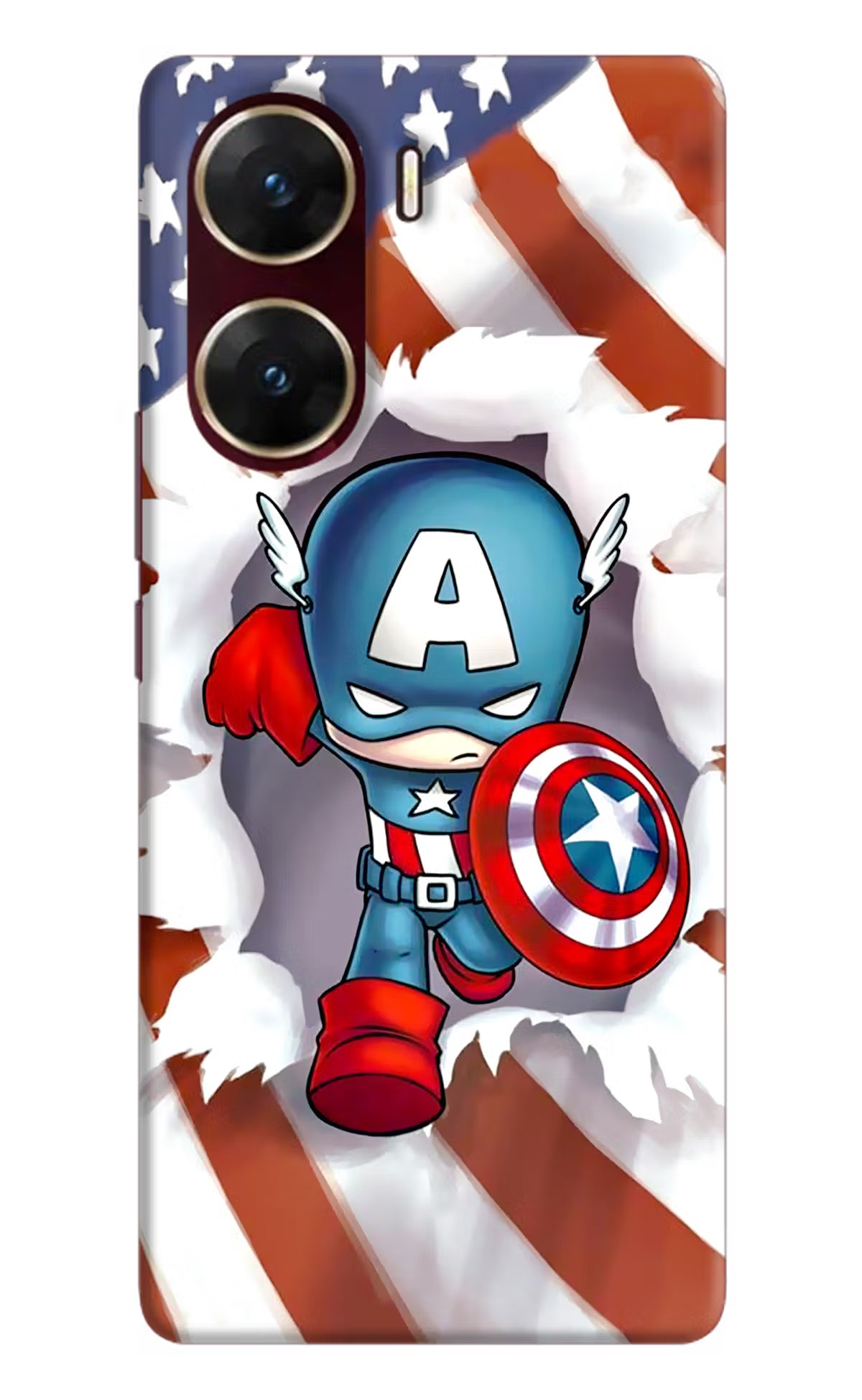 Captain America Vivo V29E Hard Case Back Cover by Casekaro
