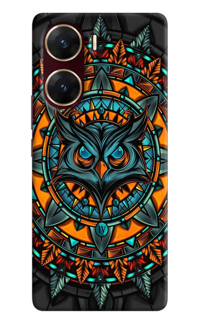 Angry Owl Art Vivo V29E Hard Case Back Cover by Casekaro