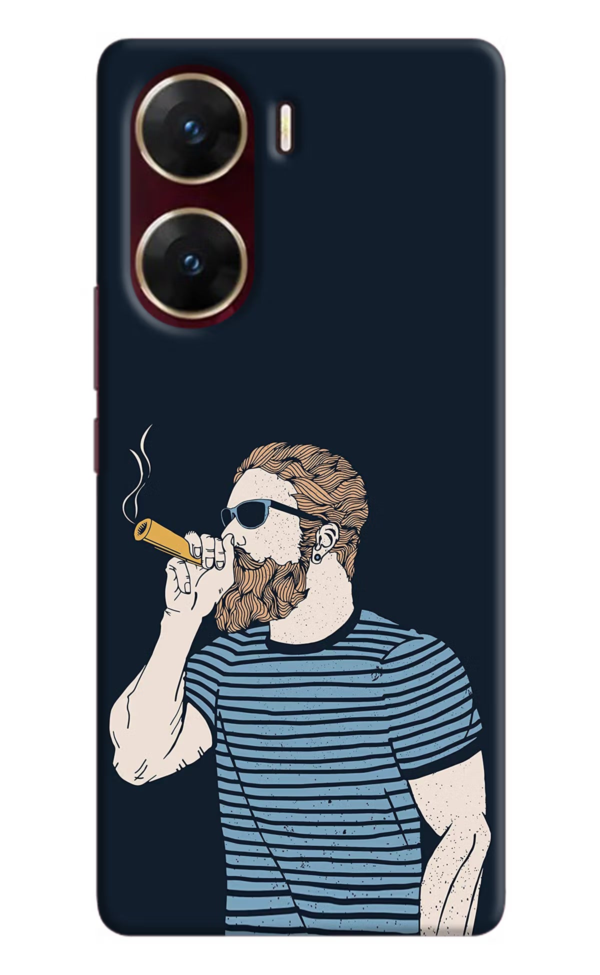 Smoking Vivo V29E Hard Case Back Cover by Casekaro