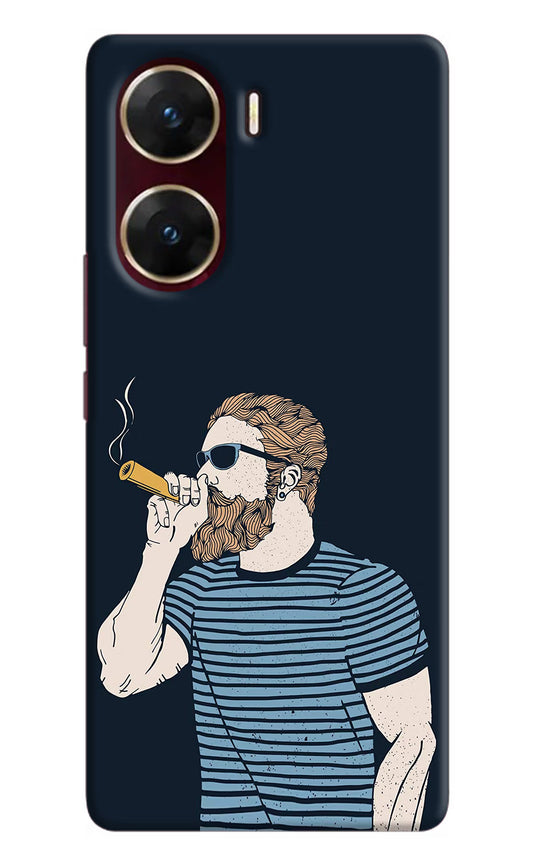Smoking Vivo V29E Hard Case Back Cover by Casekaro