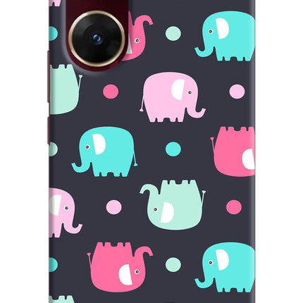 Elephants Vivo V29E Hard Case Back Cover by Casekaro