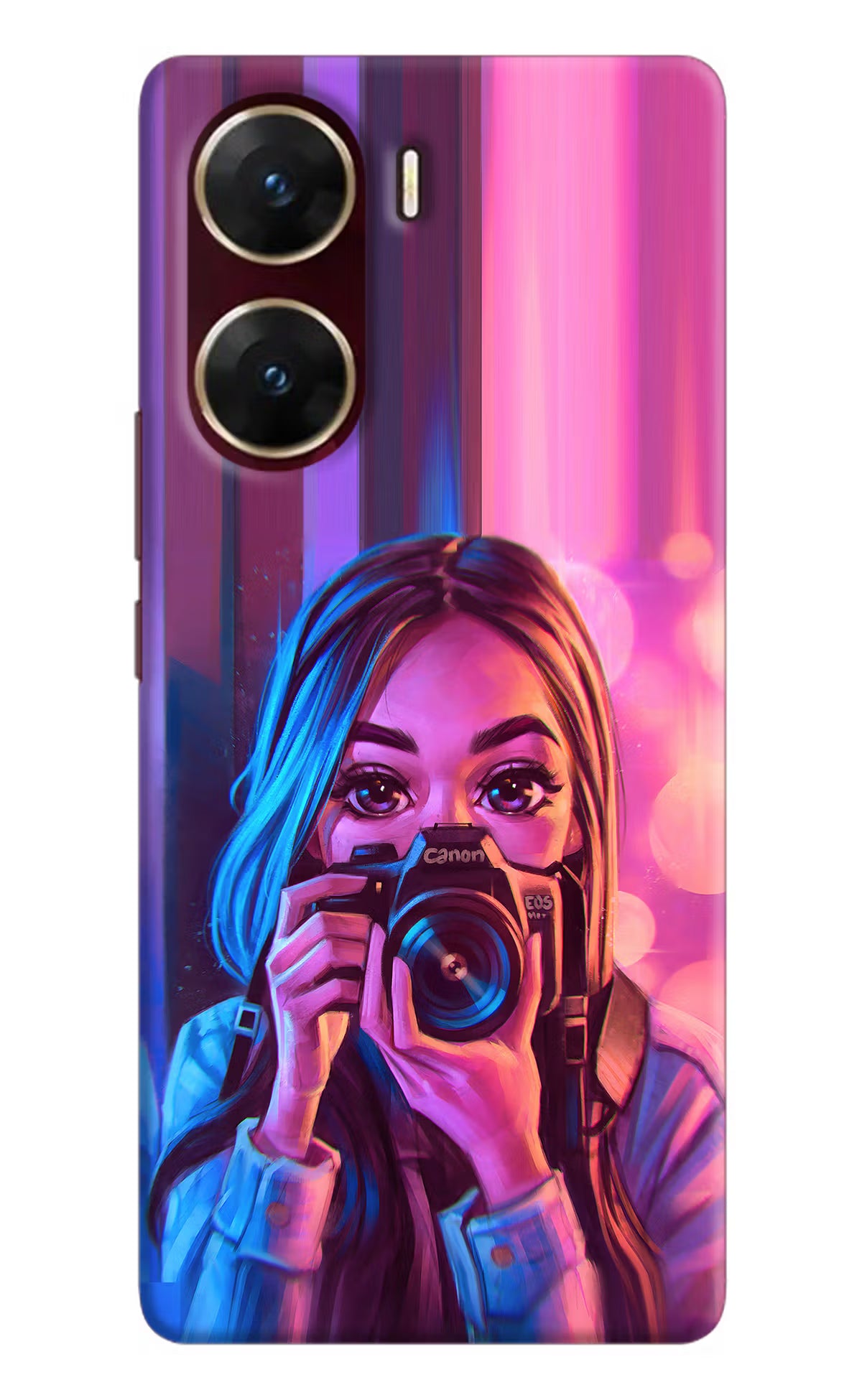Girl Photographer Vivo V29E Hard Case Back Cover by Casekaro