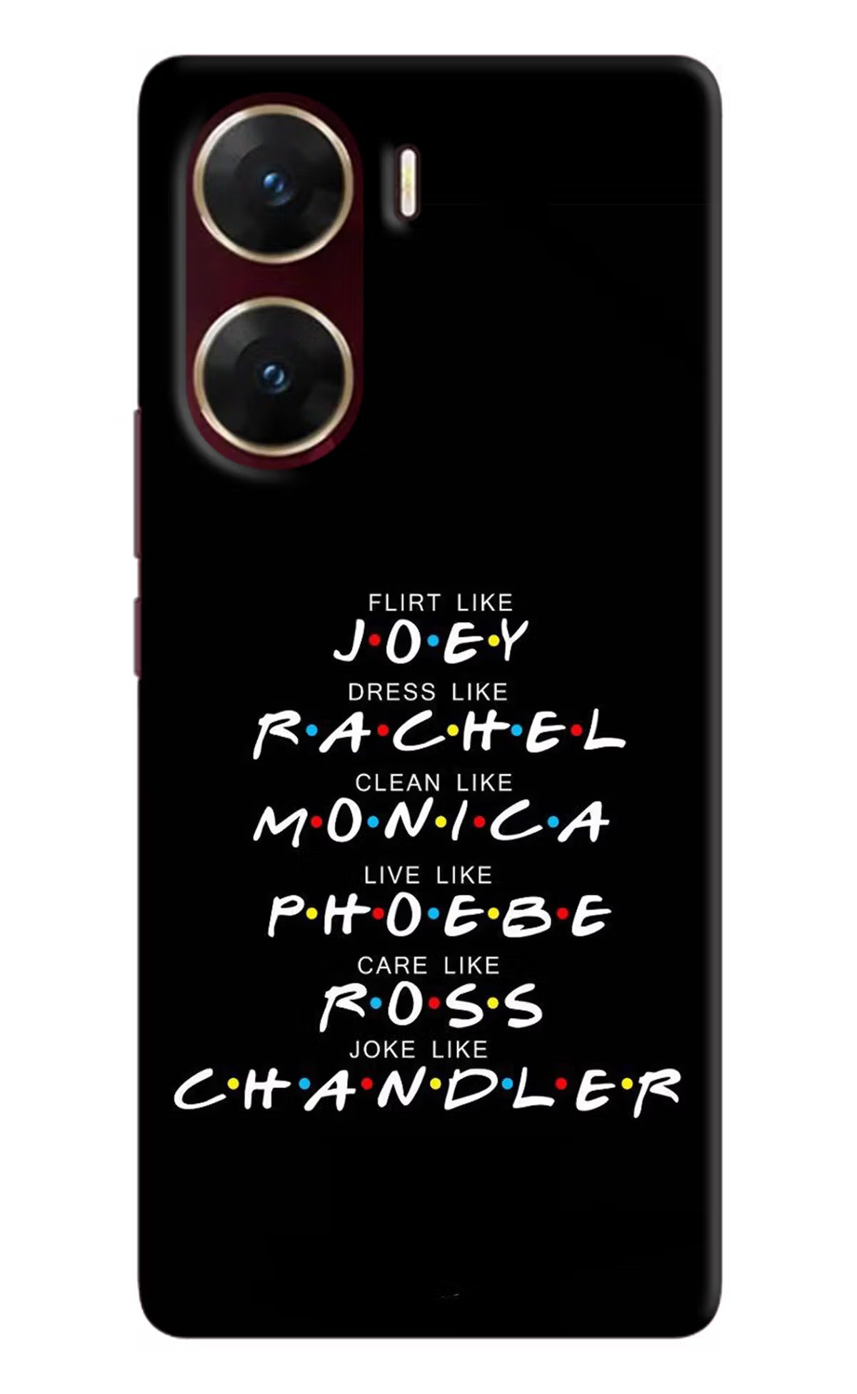 FRIENDS Character Vivo V29E Hard Case Back Cover by Casekaro