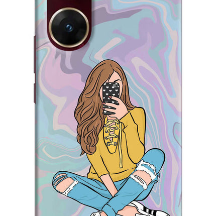 Selfie Girl Vivo V29E Hard Case Back Cover by Casekaro