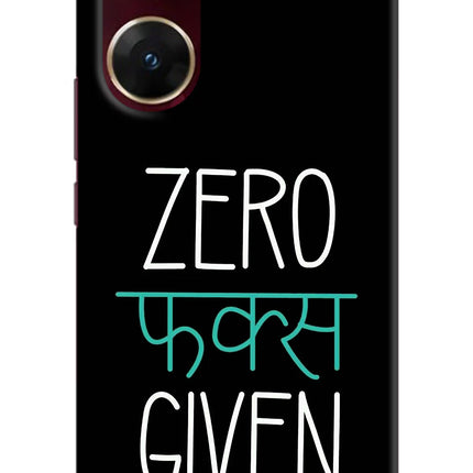 Zero Fucks Given Vivo V29E Hard Case Back Cover by Casekaro