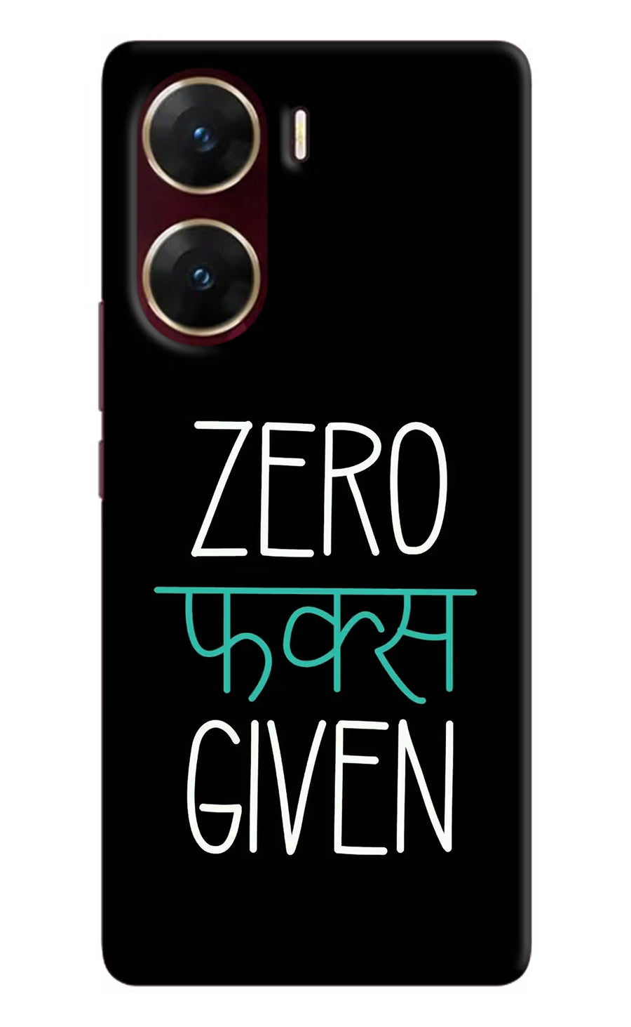 Zero Fucks Given Vivo V29E Back Cover, Hard case