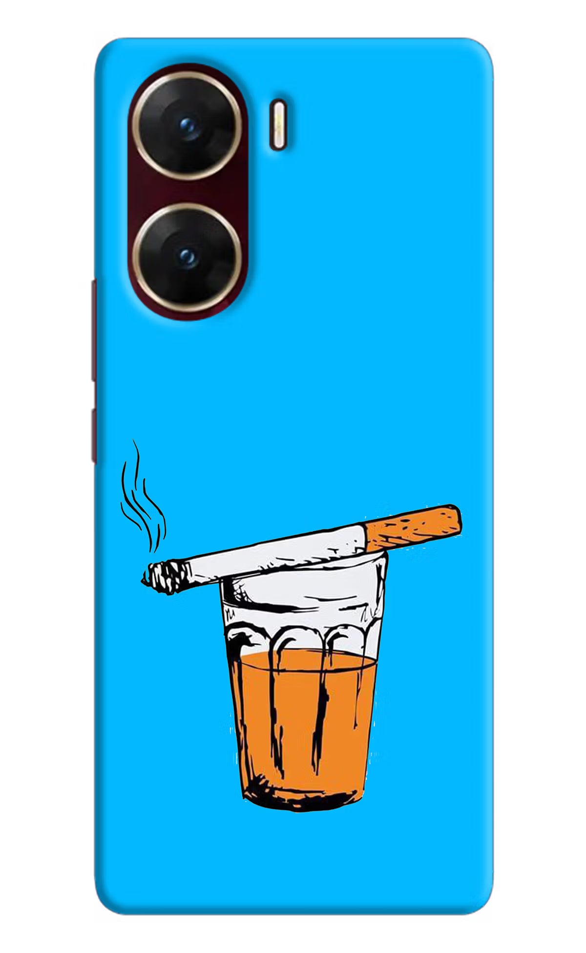 Chai Sutta Vivo V29E Hard Case Back Cover by Casekaro