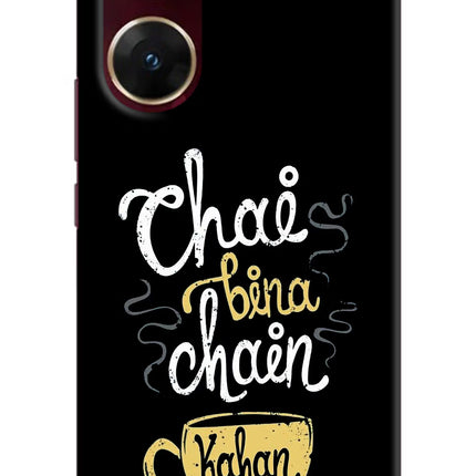 Chai Bina Chain Kaha Re Vivo V29E Hard Case Back Cover by Casekaro