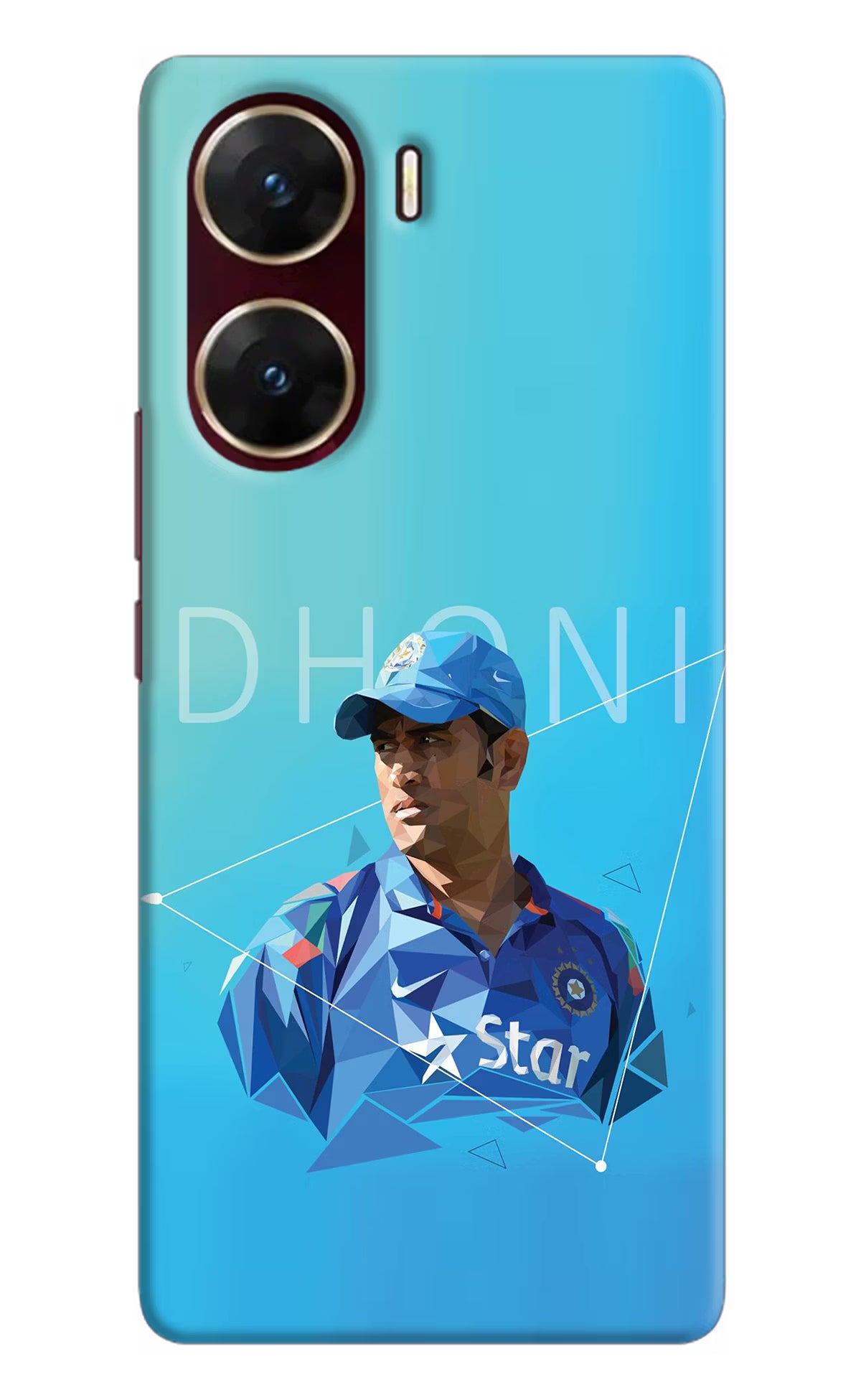 Dhoni Artwork Vivo V29E Hard Case Back Cover by Casekaro