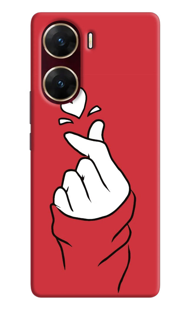 Korean Love Sign Vivo V29E Hard Case Back Cover by Casekaro