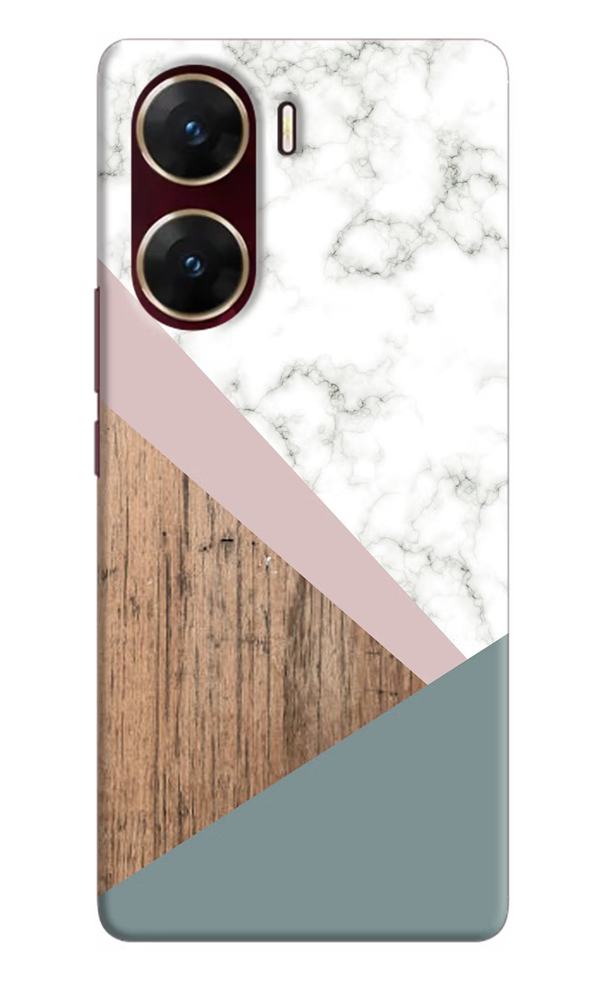 Marble wood Abstract Vivo V29E Hard Case Back Cover by Casekaro