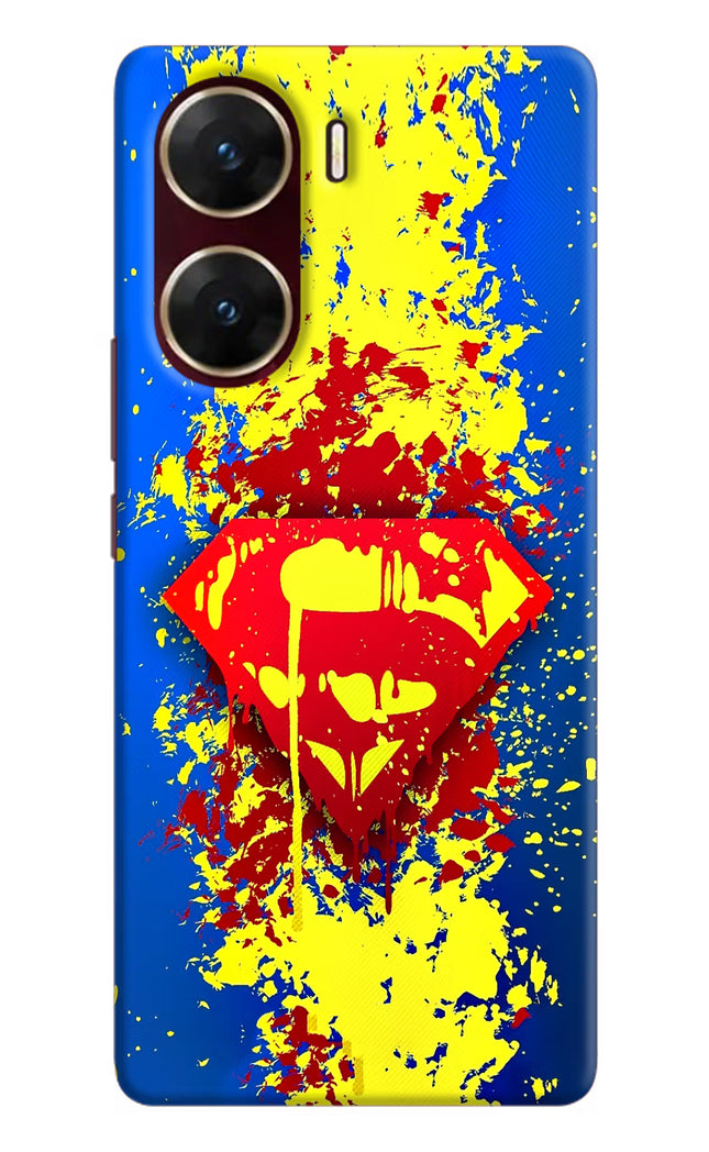 Superman logo Vivo V29E Hard Case Back Cover by Casekaro