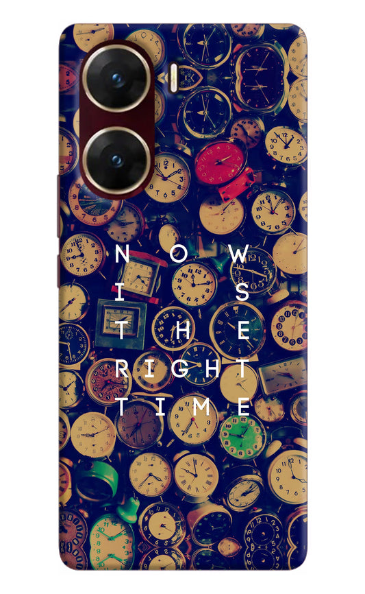 Now is the Right Time Quote Vivo V29E Hard Case Back Cover by Casekaro