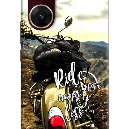 Ride More Worry Less Vivo V29E Hard Case Back Cover by Casekaro