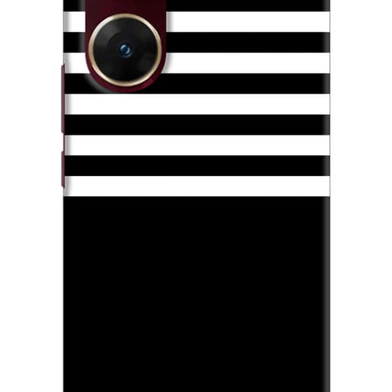 Black and White Print Vivo V29E Hard Case Back Cover by Casekaro