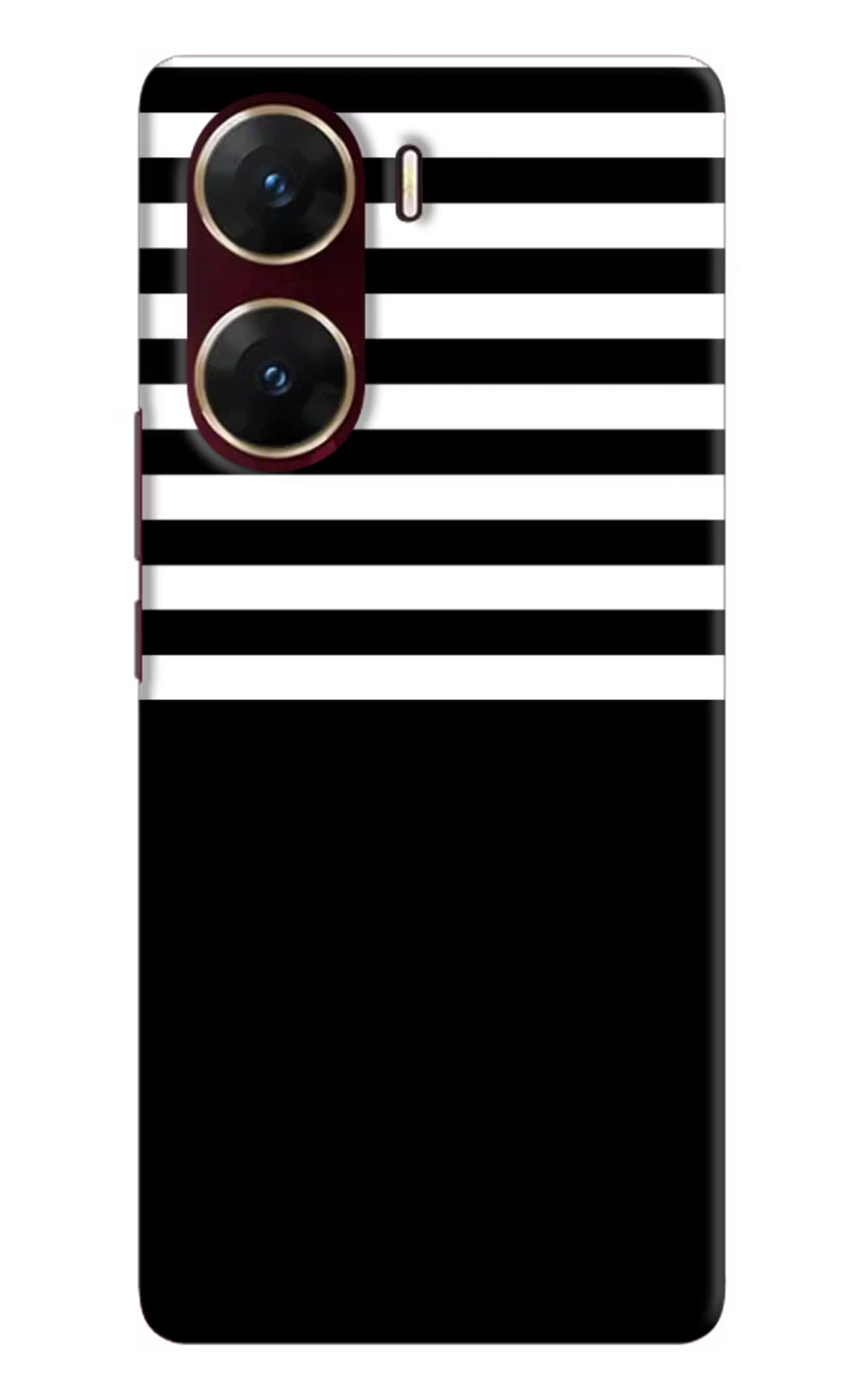 Black and White Print Vivo V29E Hard Case Back Cover by Casekaro