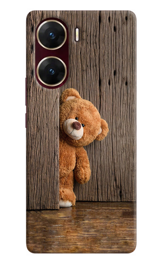 Teddy Wooden Vivo V29E Hard Case Back Cover by Casekaro