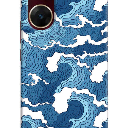 Blue Waves Vivo V29E Hard Case Back Cover by Casekaro