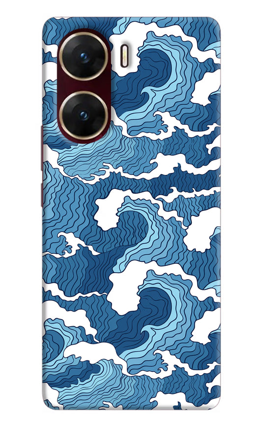 Blue Waves Vivo V29E Hard Case Back Cover by Casekaro