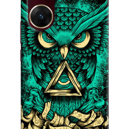 Green Owl Vivo V29E Hard Case Back Cover by Casekaro
