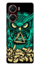 Green Owl Vivo V29E Hard Case Back Cover by Casekaro