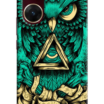 Green Owl Vivo V29E Hard Case Back Cover by Casekaro