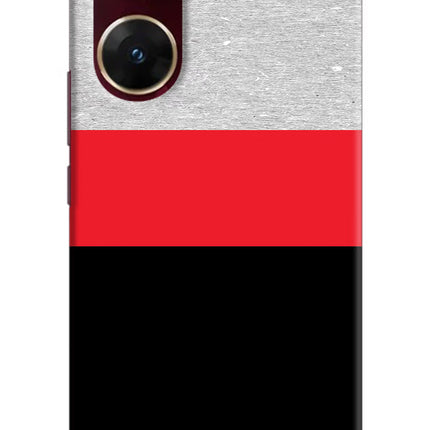 Tri Color Pattern Vivo V29E Hard Case Back Cover by Casekaro