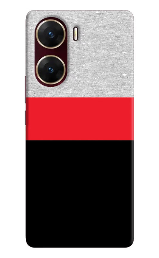 Tri Color Pattern Vivo V29E Hard Case Back Cover by Casekaro