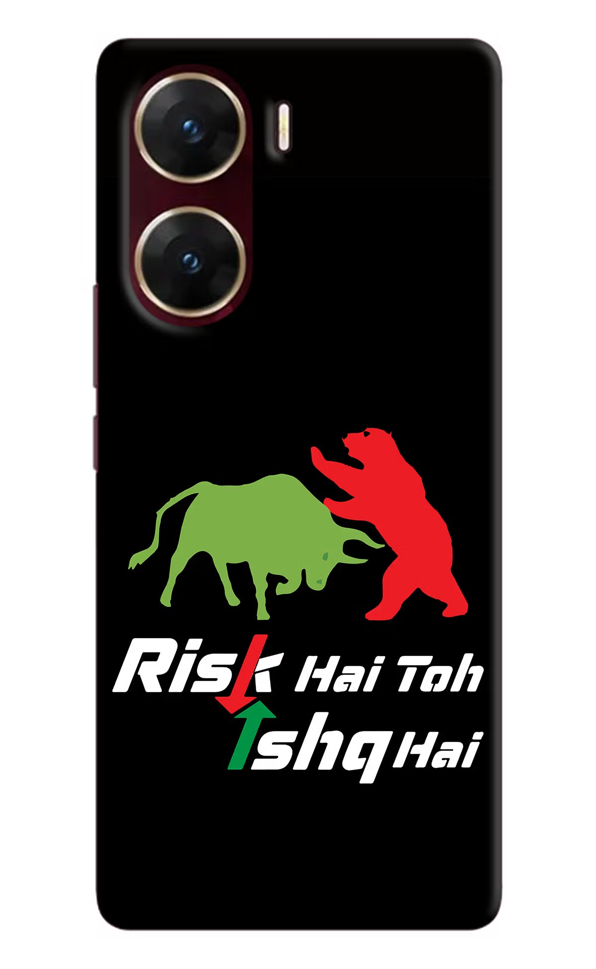 Risk Hai Toh Ishq Hai Vivo V29E Hard Case Back Cover by Casekaro