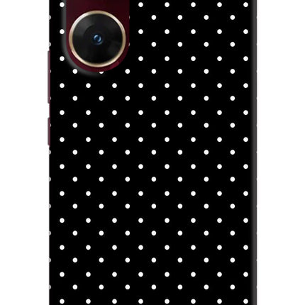 White Dots Vivo V29E Hard Case Back Cover by Casekaro